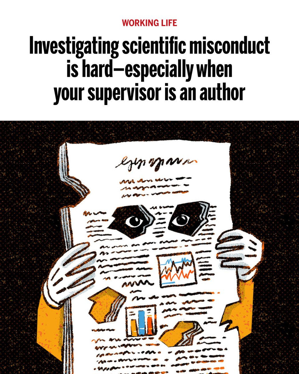 "Nobody likes the bearer of bad news, and I was aware I was risking my future. … But I couldn’t back out now, and I was resolute on wanting the scientific record to be corrected."

This week's #ScienceWorkingLife. scim.ag/42AkiqM