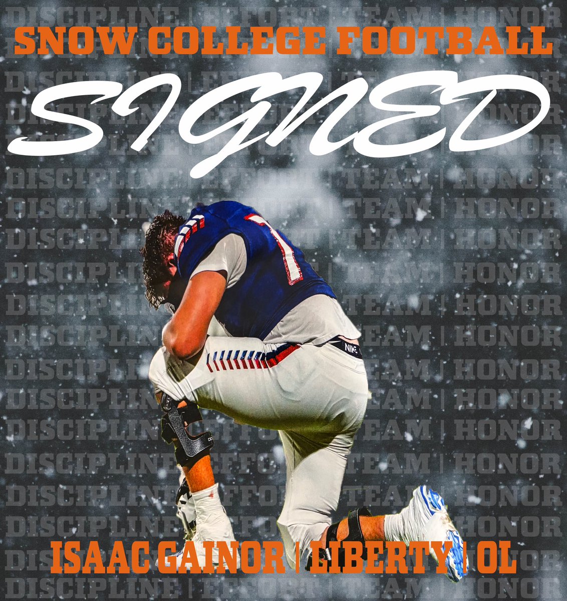 gainorOLine's tweet photo. I’m excited to have committed to @SnowCollegeFB and I am grateful to @TreverMcFalls and @ZacErekson for giving me place to play when I get back from my mission. Go Badgers! https://t.co/rK82nt6ZYh