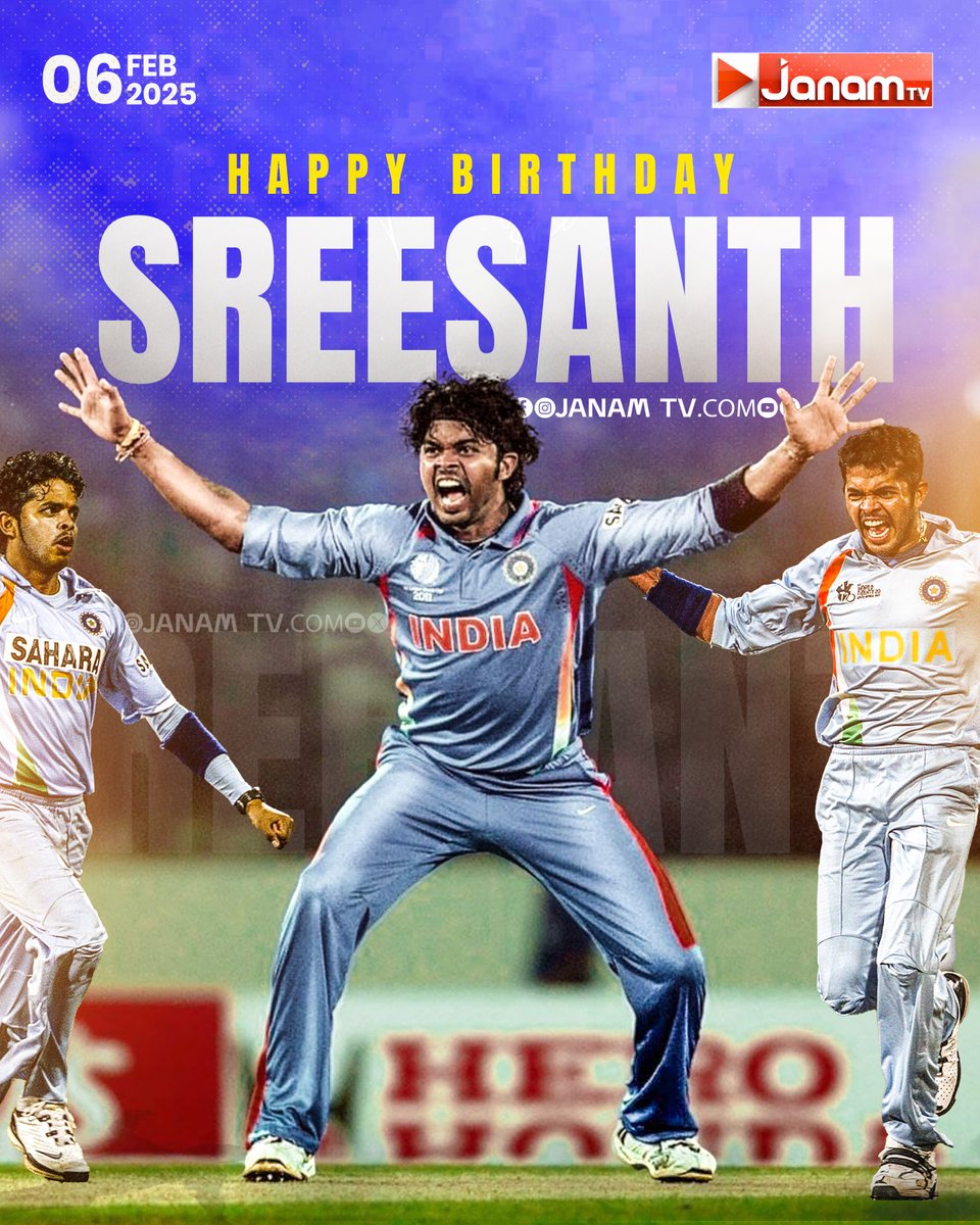tvjanam's tweet image. Happy Birthday S Sreesanth
#janamonline #JanamTv #SSreesanth
