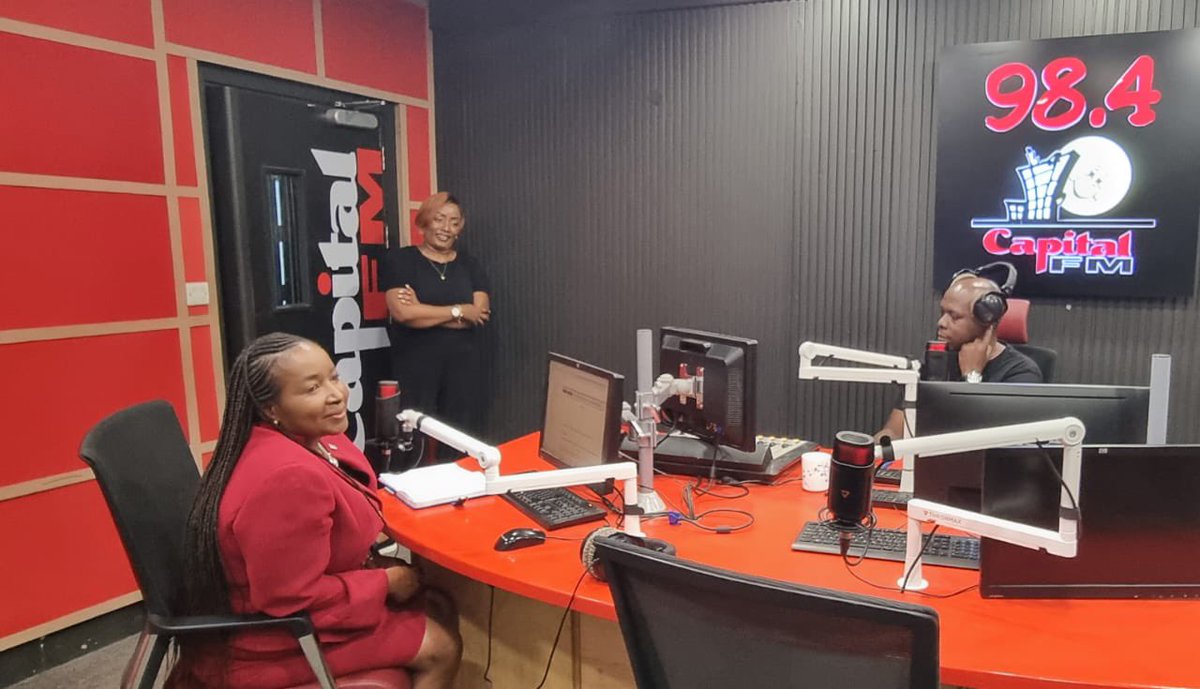 BritamEA's tweet photo. Evelyne Munyoki, our Director Human Resources joins @ChikoLawi and @blinkypenguin to break down #LifeAtBritam and share more on Britam’s recent recognition as a Top Employer at @984inthemorning https://t.co/RiDjULGgKC