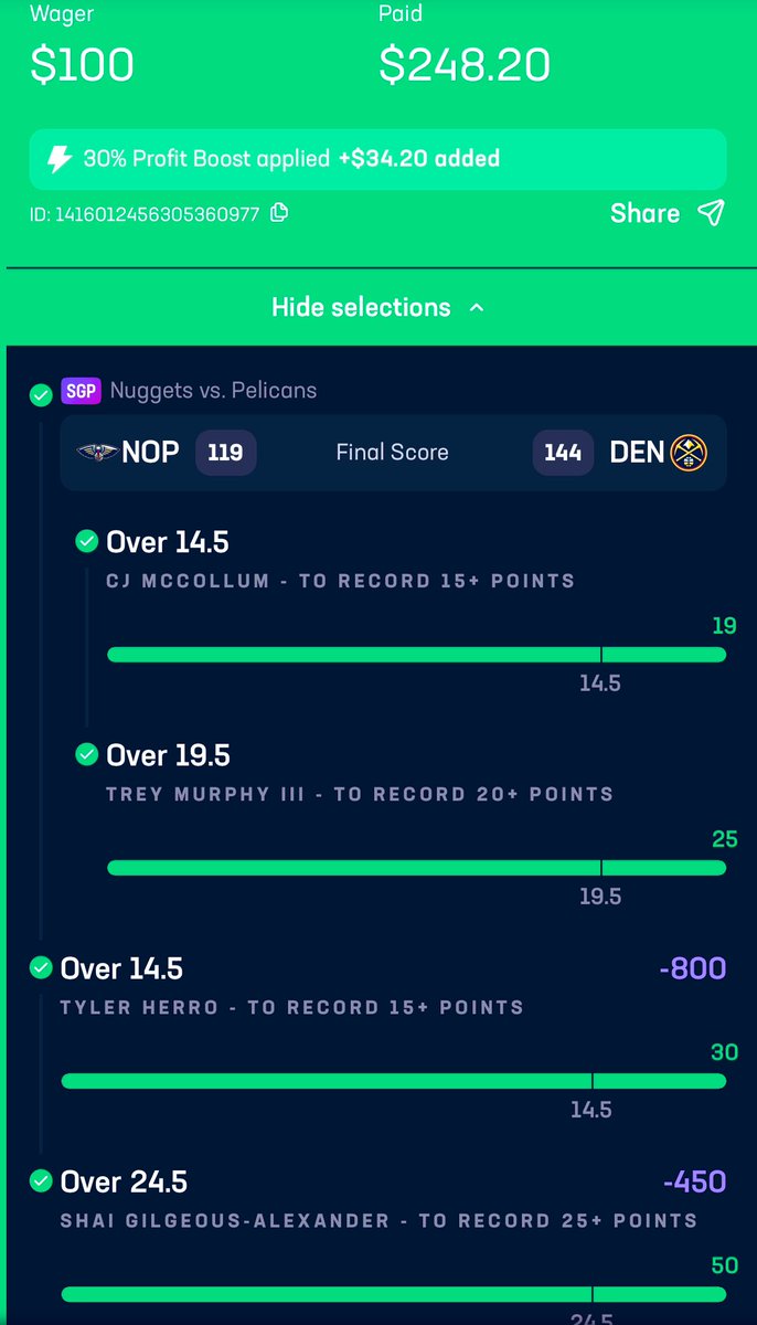 C2CBets's tweet photo. 💥💥BANG💥💥

🏦 Another Cashed Double Up Parlay 🏦

Today we took our 💲100 from yesterday and flipped it into💲200 ‼️ My profit boost gave me a little extra 🔥

If you want to see our Double Up Parlays everyday like &amp; follow 👍🏽

🎲 Gamble Responsibly 🎲 https://t.co/Kh4yk8DyxQ