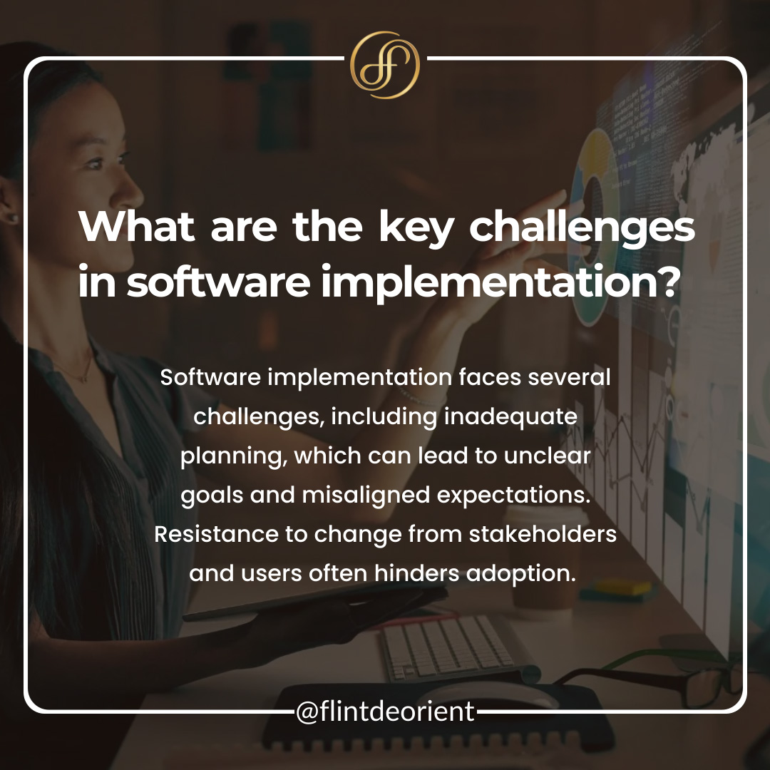 Flintdeorient's tweet photo. Software implementation faces several challenges, including inadequate planning, which can lead to unclear goals and misaligned expectations. 
.
.
.
.
#Flintdeorient #softwaredevelopment #Softwaresolution #digitalmarketing #marketing #India https://t.co/Nt6nLlduwl