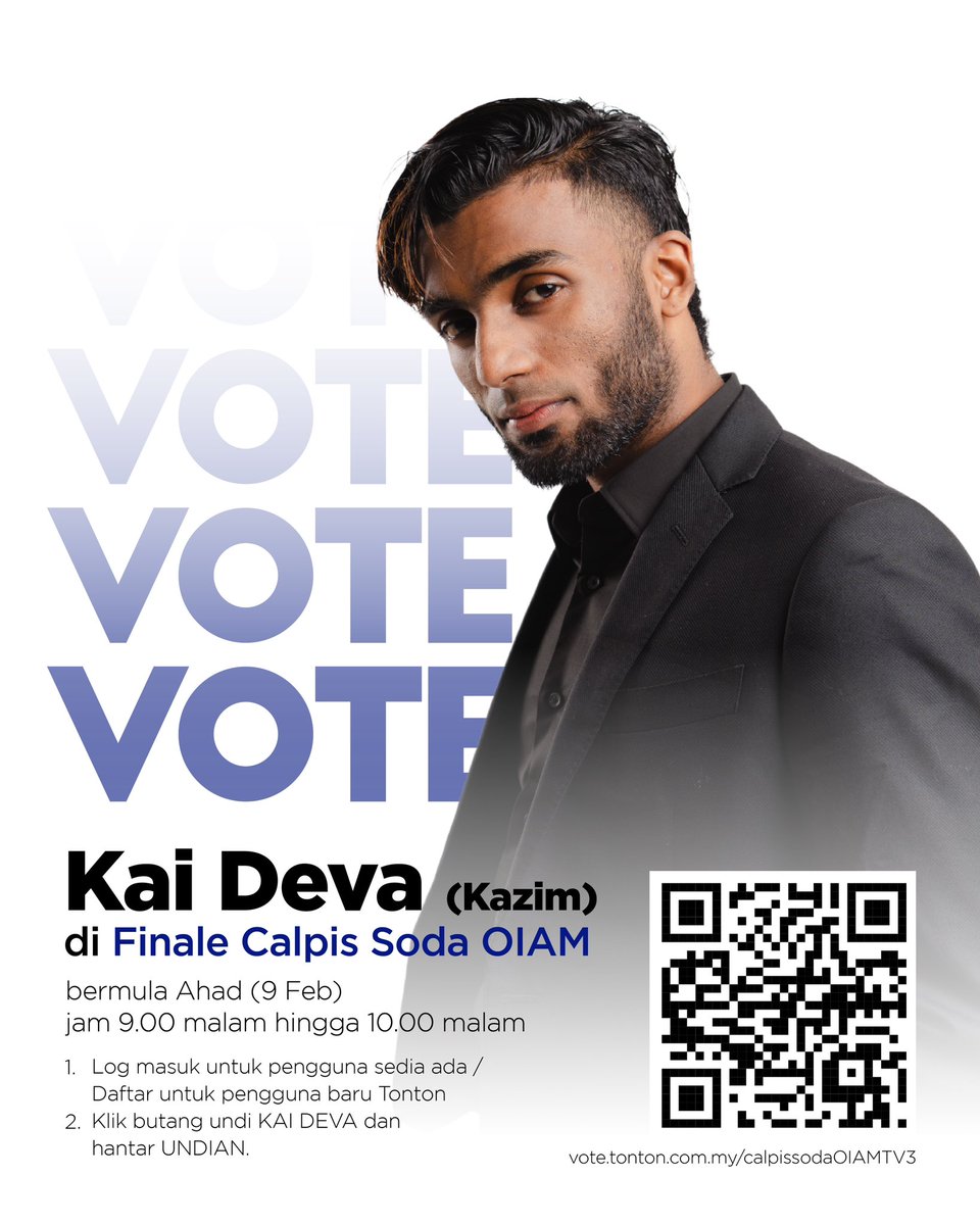 Perhatian kepada semua Rakyat Galau 🚨

Jom kita vote perfomer galau kita, Kai Deva dari kumpulan Kazim. Undian bermula Ahad (9 Feb) jam 9 malam hingga 10 malam. Kita vote sampai dia menang ‼️

(Mana tahu dia buat Malam Galau Kazim 🫢)