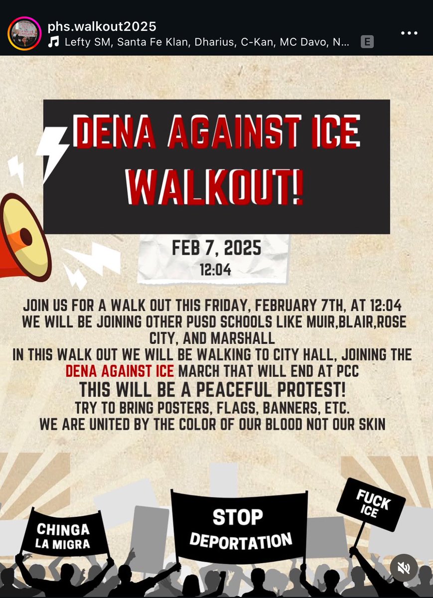 promise__li's tweet image. High schoolers across multiple high schools in Pasadena—John Muir, Blair, PHS, Rose City, Marshall—are self-organizing a mass walkout toward city hall on Friday. 

The youth in one of the epicenters of the fires are now paving the way for a new stage of struggle in LA.