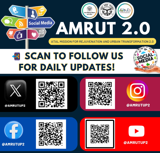 amrutup2's tweet photo. Amrut 2.0 ( Atal Mission for Rejuvenation and Urban Transformation 2.0)
📲 Scan to Follow Us for Daily Updates!
#AmrutUP2 #AmrutMissionUP #TapWaterConnection #AmrutMitra https://t.co/du1roLmpzm
