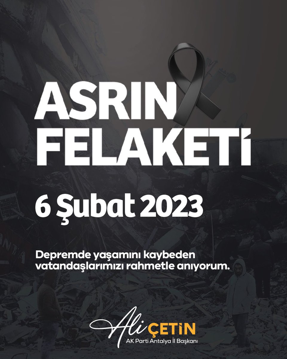 alicetin_07's tweet photo. 6 Şubat depremlerinin üzerinden 2 yıl geçmesine rağmen acısını ilk günkü gibi hissediyoruz.

Asrın Felaketinde kaybettiğimiz tüm canları rahmetle anıyoruz. Felaket karşısında asrın dayanışma örneğini ortaya koyan aziz milletimize teşekkür ediyoruz. 

Cumhurbaşkanımız, Genel Başkanımız Sayın Recep Tayyip Erdoğan liderliğinde, yıkılan şehirlerimizi yeniden ayağa kaldırıyor, yaraları sarmaya devam ediyoruz.