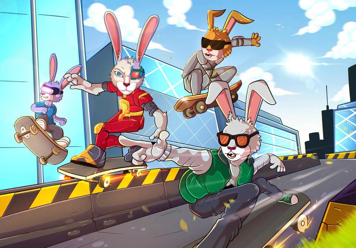 gmega bros bringing the heat! 🐰🛹