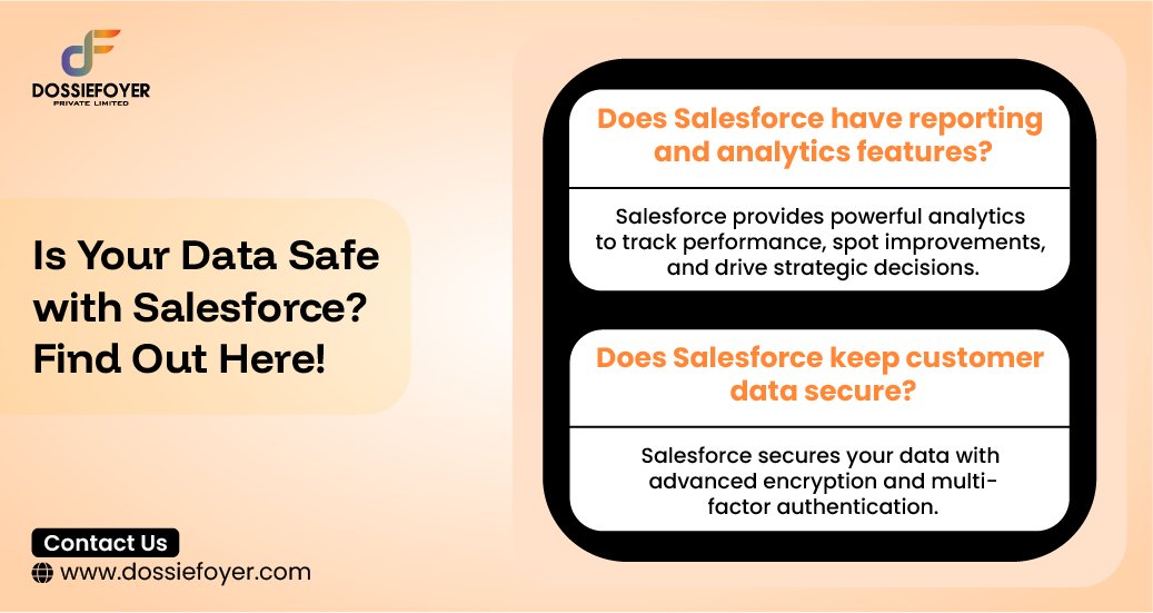dossieFoyer's tweet image. Salesforce ensures top-notch data security with encryption &amp;amp; multi-factor authentication while empowering businesses with real-time analytics for smarter decisions. 🚀🔒#Dossiefoyer #SalesforceSolutions #DataSecurityMatters #BusinessAnalytics #SecureData #SmartDecisions