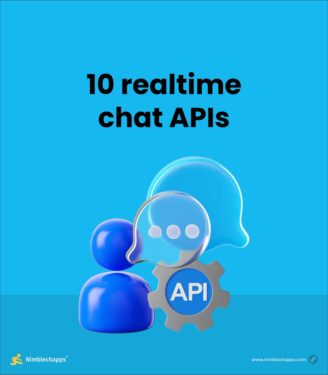 Nimblechapps's tweet image. 💬Top 10 Real-Time Chat APIs to Power Your 2025 Apps!
From text messaging to multimedia sharing, these APIs have you covered!
Discover the perfect fit for your project.
👇 Check out the list!
#ChatAPI #TechIn2025 #RealTimeMessaging #Nimblechapps #AppDevelopment #TechTrends