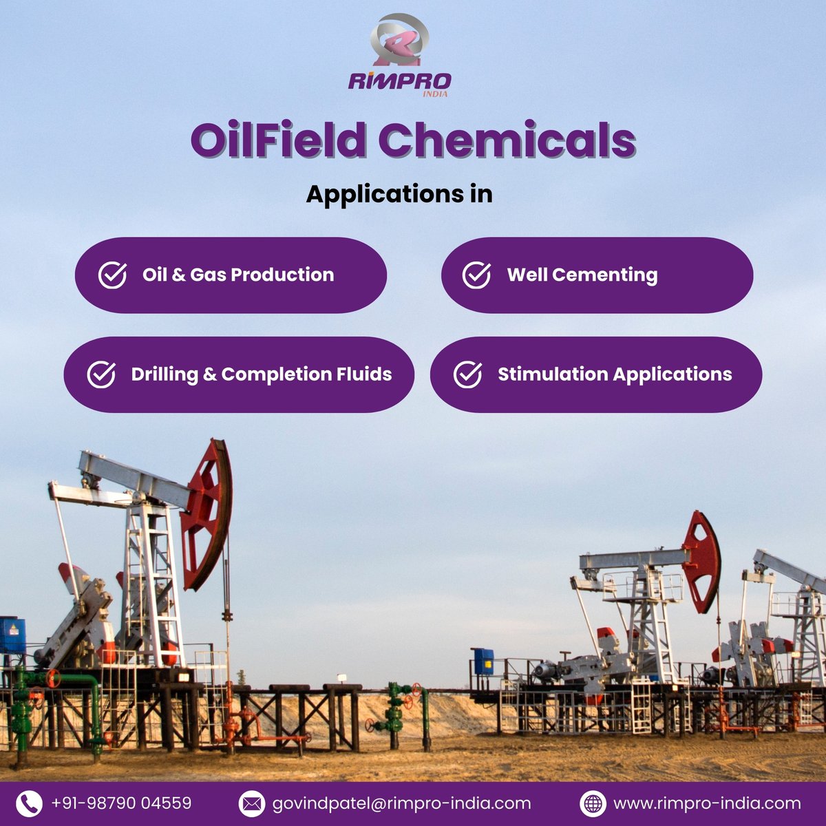 rimproindia's tweet photo. Oilfield chemicals enhance efficiency and performance in tough conditions while meeting industry and environmental standards.

visit- https://t.co/OhumxpHsbV

#RimproIndia #OilfieldChemicals #stimulation #drilling #CompletionFluids #oilproduction #GasProduction #wellcementing https://t.co/4vebxDAjR4