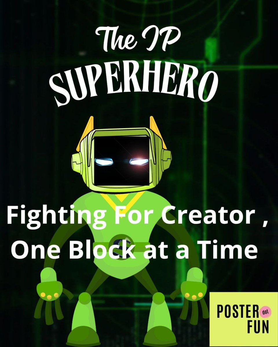 Izul_coinlist's tweet photo. @BenjaminOnIP : Superhero
Use @Posterdotfun #BenjaminPoster
Benjamin, the IP superhero, protects creators' rights with blockchain technology. "Fighting for Creators, One Block at a Time" signifies security, transparency, & innovation in IP management. #PosterFun #MemeToEarn https://t.co/JZTU5YPoOn