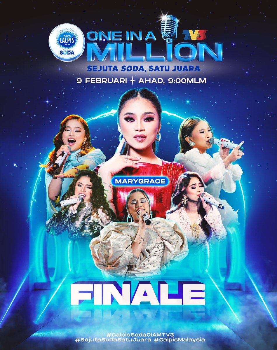 tv3malaysia's tweet photo. JUARA MILIK SIAPA? 🫧✨

Finale Calpis Soda One In A Million | Ahad | 9malam di TV3 &amp; Strim sekarang melalui Tonton.

Calpis Soda One In A Million, Sejuta Soda Satu Juara!

#CalpisSodaOIAMTV3
#SejutaSodaSatuJuara
#CalpisMalaysia
#OIAM https://t.co/eK5yzWDydQ