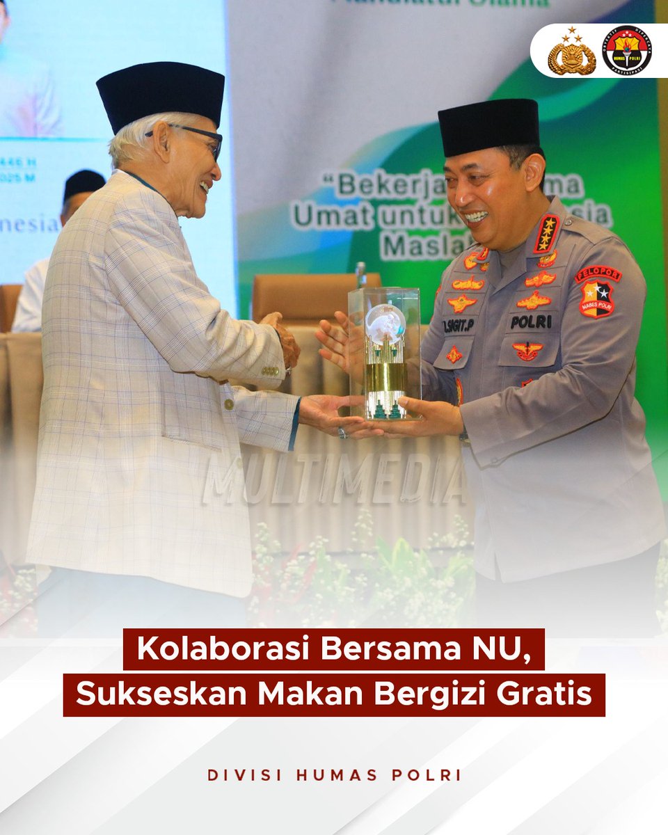 Kapolri Jenderal Polisi Drs. Listyo Sigit Prabowo, M.Si., menegaskan komitmen Polri untuk berkolaborasi dengan Nahdlatul Ulama (NU) dalam mendukung program makanan bergizi gratis) #TeladanDalamMelayani
