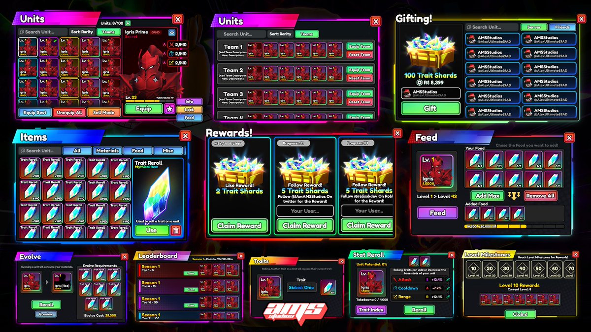 UI I made for an upcoming Meme Tower Defense!!

#uiuxdesign #RobloxDev #robloxart #RTC #robloxevent #RobloxUIs