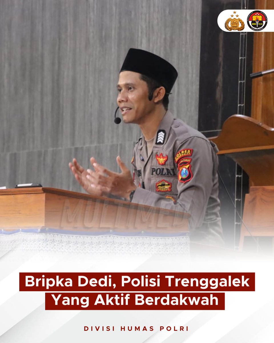 Bripka Dedi Mahendra Sukma, anggota Polsek Bendungan Polres Trenggalek yang juga seorang Bhabinkamtibmas Desa Surenlor, Kecamatan Bendungan aktif memberi kajian agama islam di Masjid sekitar. #TeladanDalamMelayani dengan berkomitmen Inspiratif Jalankan Pengabdian dan profesional.