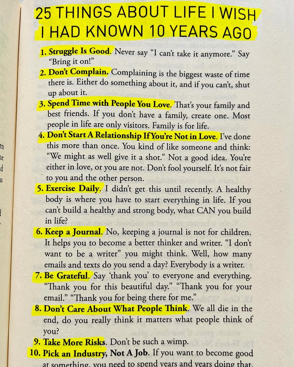 SeekWiser_'s tweet photo. 25 Things About Life I Wish I Had Known 10 Years Ago...

1-10. https://t.co/YwodLLdzz7