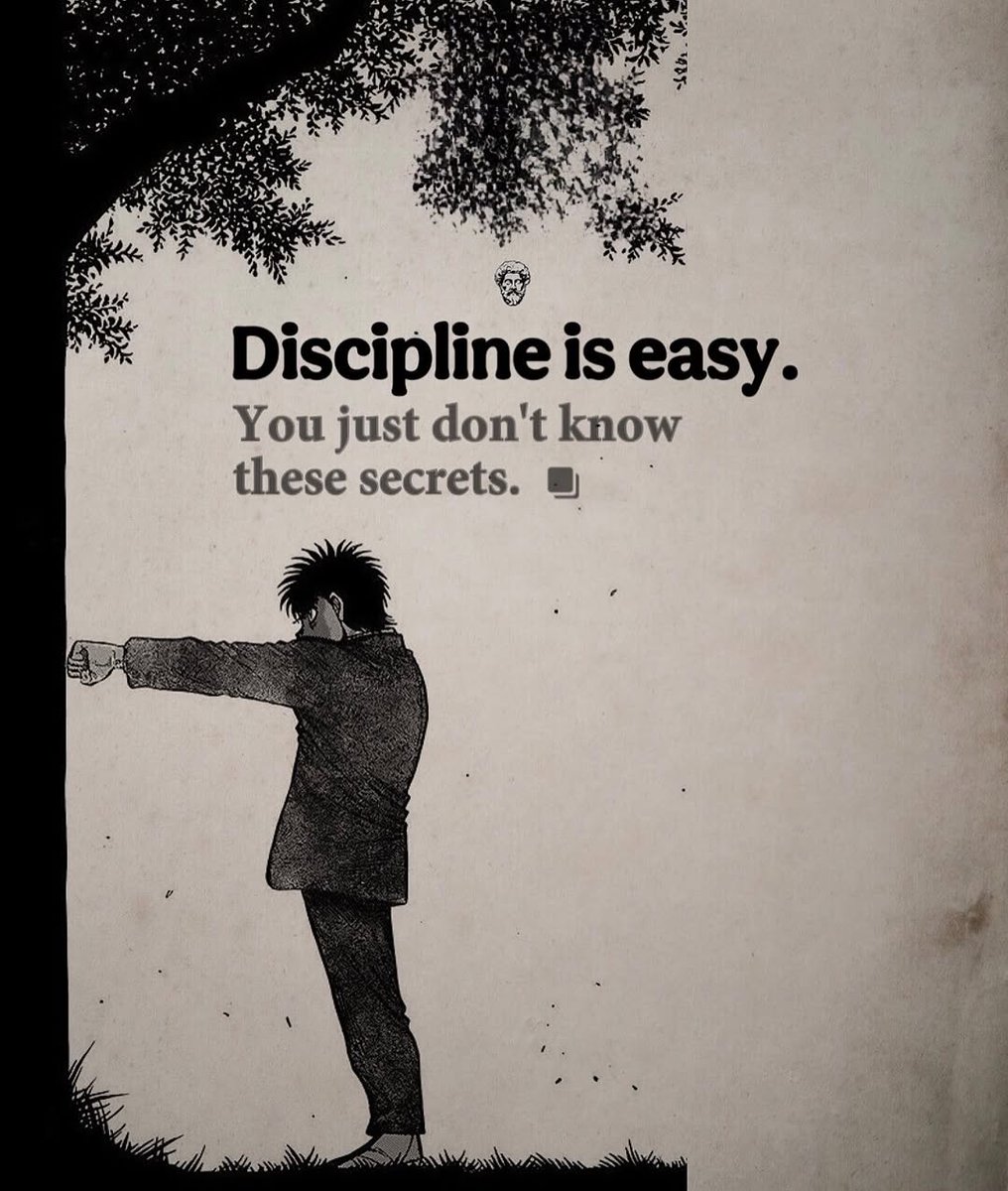 Discipline Made Easy! 🚀

You're Struggling Because You Don’t Know These Secrets! 🔥

🧵 Thread👇
1.