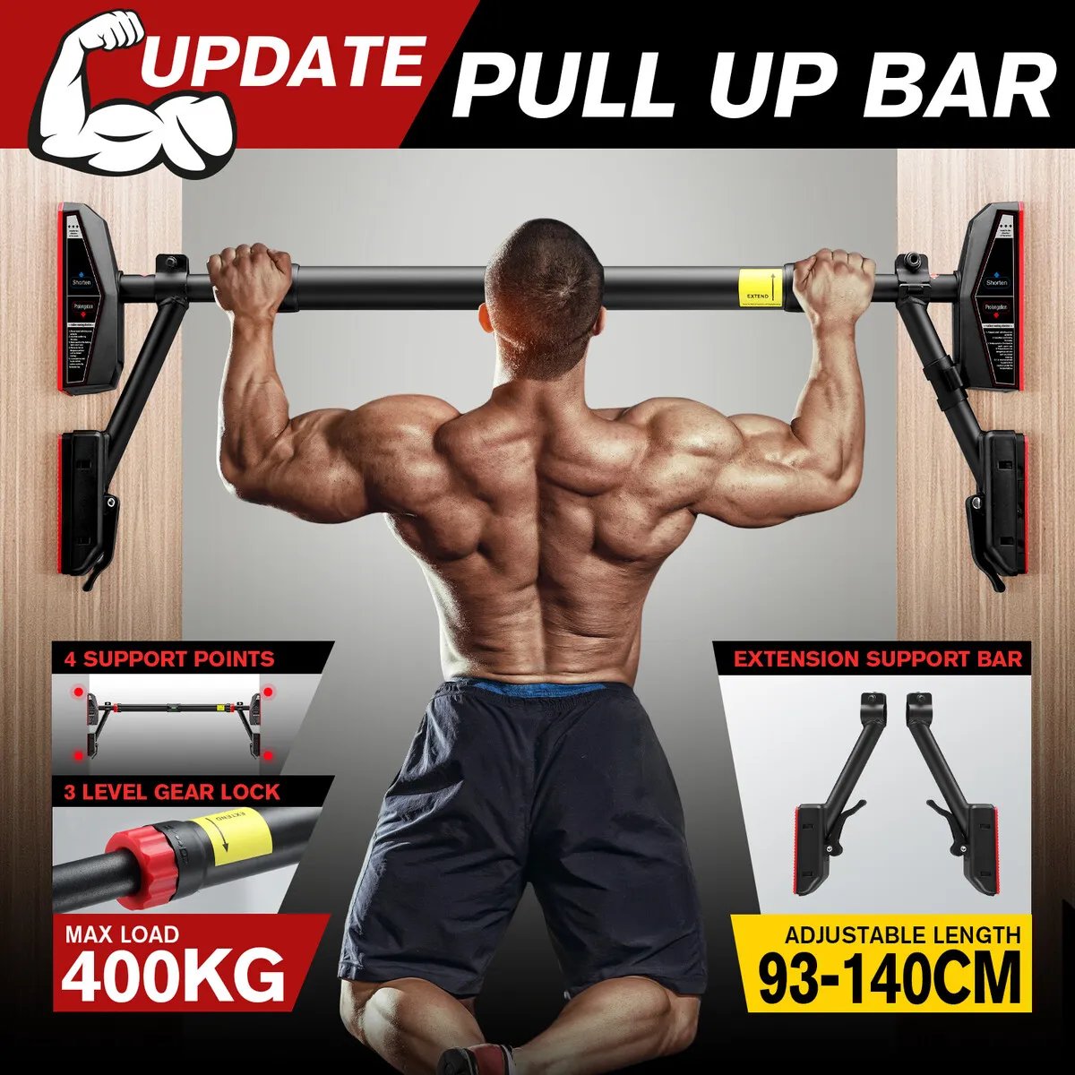 CrazySalesAus's tweet image. Pull Up Bar Push Chinup Situp Door Horizontal Shoulder Fitness Abs Workout Now: $29.99
bit.ly/4h2gUcH
#pullupbar #chinupbar #situps #shoulderworkout #absworkout #gym