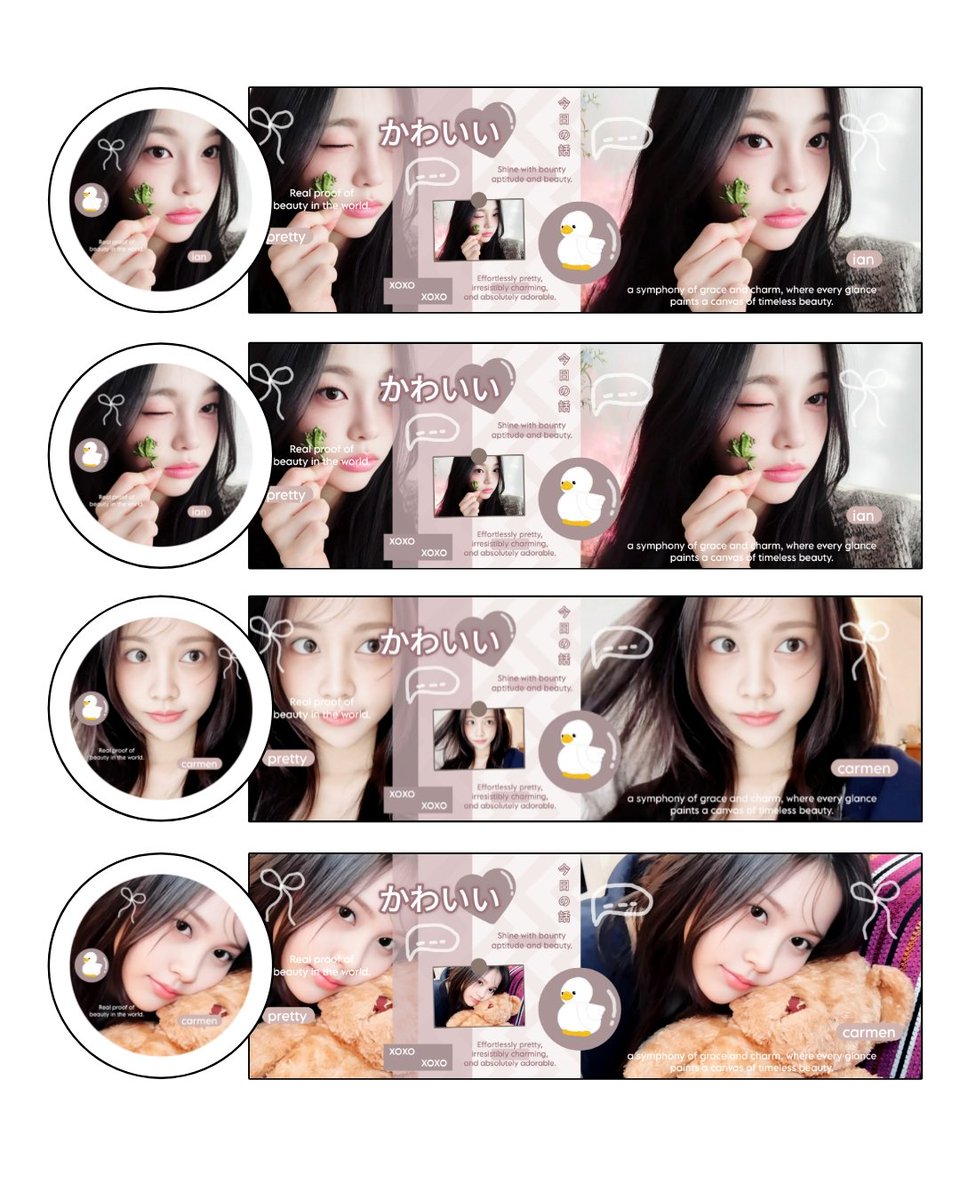 help repost, thank you!

Hi aku ada layout ready stock karina, ian dan carmen nih. Bisa by req juga yaa.

🍰: 7.OOO / ea
🍥: Ava PNG only
🍡: Qris
🥨: Free Retext 

#zonauang #zonajajan #zonaba