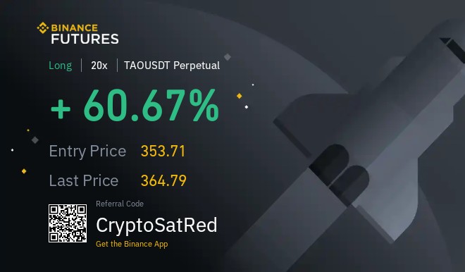 cryptosatred's tweet photo. $TAO Target 1 completed โ
https://t.co/qWCwhxOCWg
#CryptoSatRed #scapling https://t.co/iLlySfGYGP