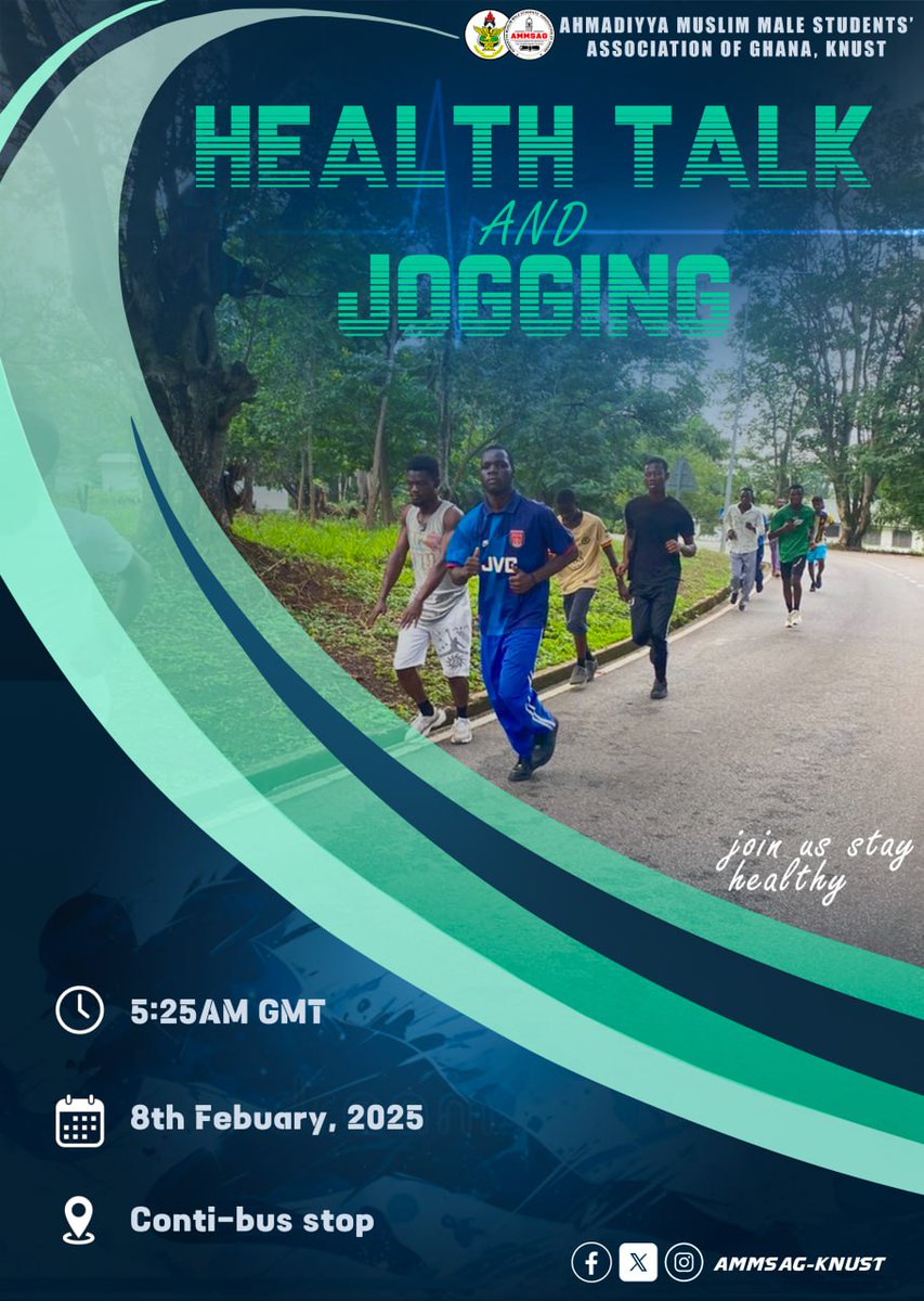 ammsagknust's tweet photo. Exercise is good for our mental and physical health 💪🏻, which helps in unlocking our full potentials and sharpening our minds for optimal performance 🤩.
May Allah Help Us
#AMMSAGKNUST
#healthexercise https://t.co/DD553nX2iQ