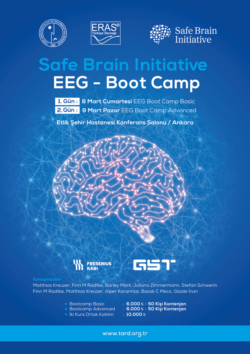 eras_turkiye's tweet photo. Safe Brain Initiative EEG - Boot Camp, 8-9 Mart 2025'te Etlik Şehir Hastanesi, Ankara'da! Detaylar için: https://t.co/D7Hrj7Eqpg
#ErasTürkiye #ErasDerneği #TARD #SafeBrainInitiative #ErasCardiac #MiECTiS #VFPM #ErasKongresi #ErasSociety #ErasCongress https://t.co/mFHSOpwaBt