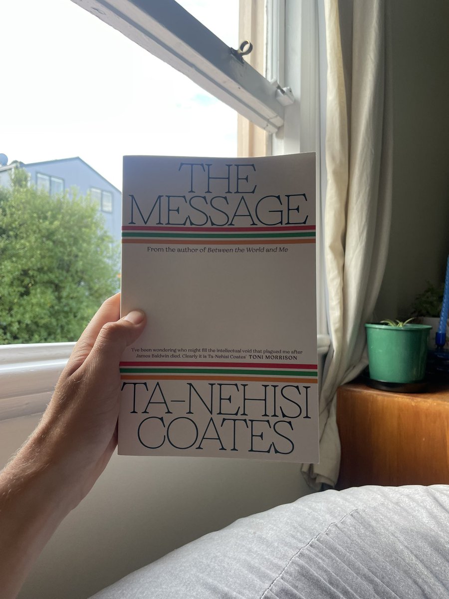 Blairs_Books's tweet photo. Jumping across the page, Coates strings ideas together in a way that can’t be replicated. Moving from the USA to Senegal to Palestine, he tells stories of power and tragedy, through the lens of what has become race. Provocative, no one does it like Ta-Nehisi https://t.co/DJBu36ABxJ