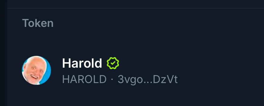 HaroldCommunity's tweet photo. No more hiding the pain!

You can now find our verified token on Jupiter Exchange

Socials are validated on CoinMarketCap and Coingecko

And we are listed on MEXC

Time to show the crypto world what $HAROLD represents

https://t.co/t226eCyskJ https://t.co/0YZxnTPsVN