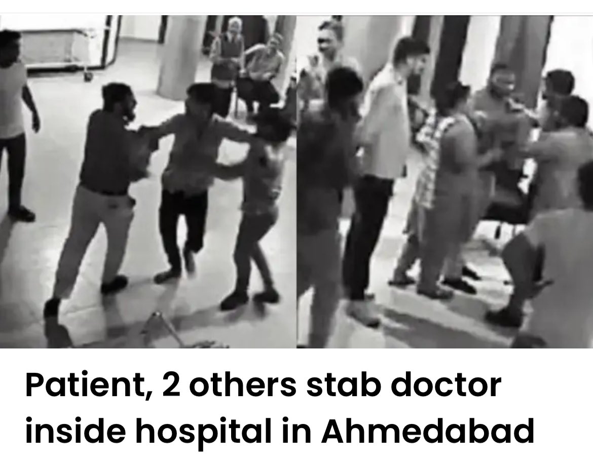 docman_nhk's tweet image. Doctor #stabbed on duty 

A 25 yrs old doctor on duty at Lokhandwala Hospital, Dariapur, was stabbed in the chest by a patient &amp;amp; his two attendants over a medico-legal case dispute.

#MedTwitter
