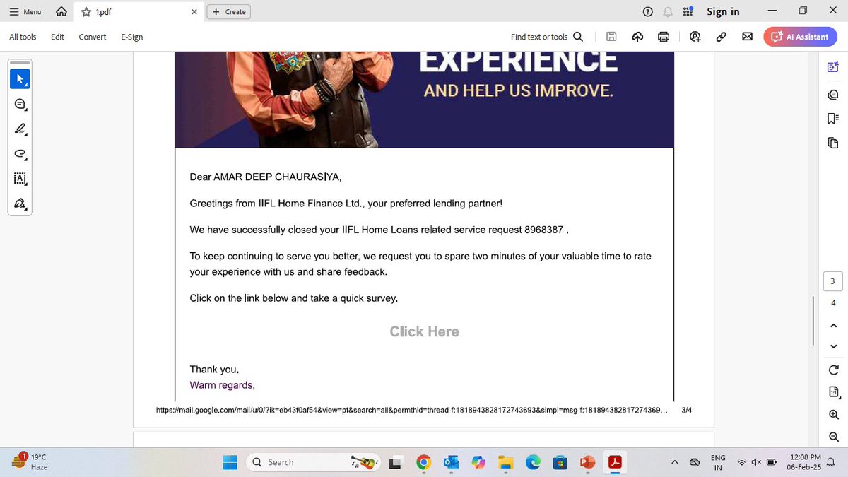 amardeep13080's tweet photo. @IIFLHomeLoan Tickets has been closed in mail by IIFL home loan team but actually is not closed. https://t.co/B3srUVCwsI