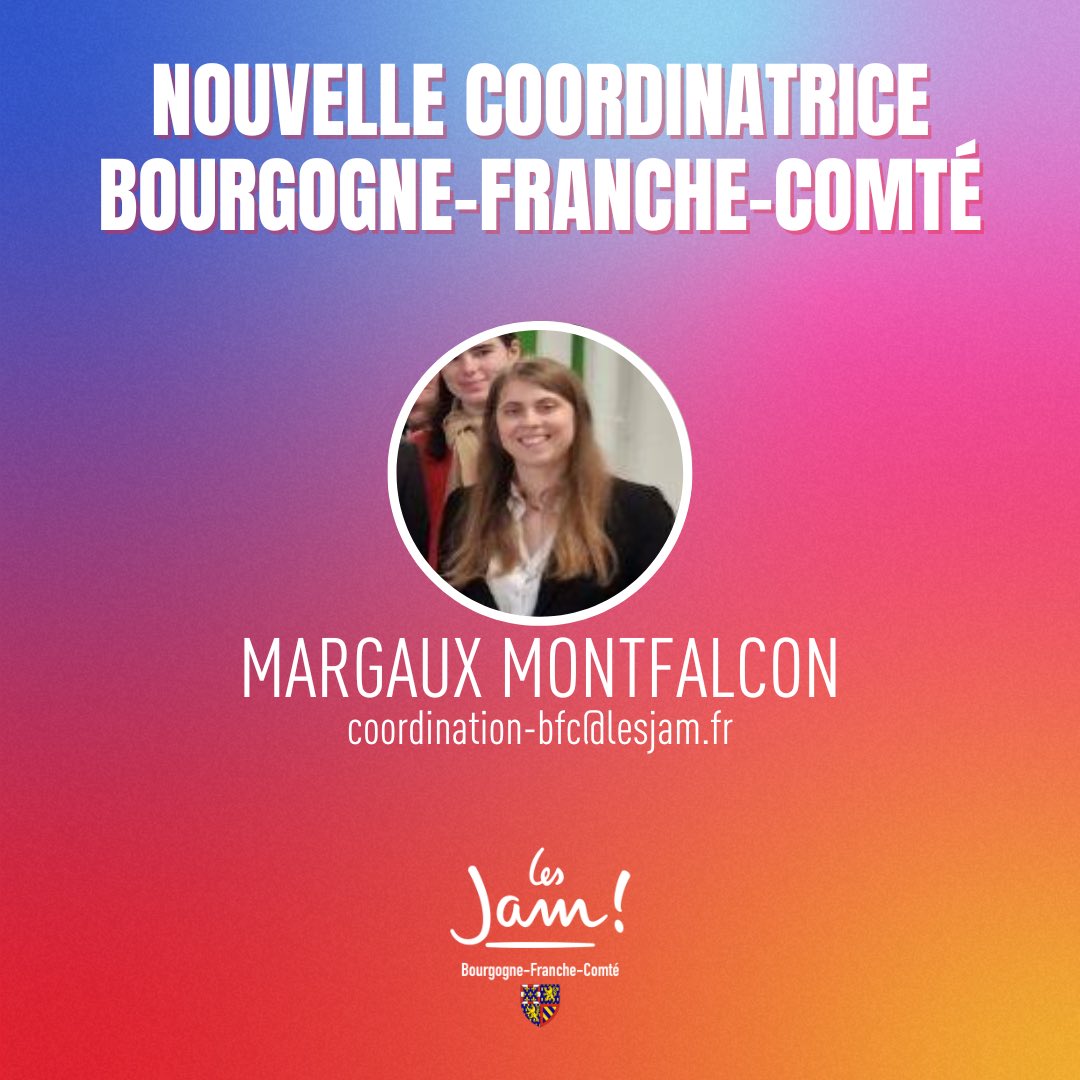 Jeunes avec Macron Bourgogne-Franche-Comté (@jeunesmacronbfc) on Twitter photo Les Jeunes avec Macron de BFC sont heureux d’annoncer la nomination de @margaux_mnfcn en tant que nouvelle coordinatrice régionale ! 🚀
Félicitations à elle pour cette prise de fonction ! 🎉
Un immense merci à <a href="/kevin_landr/">Kévin Landry</a> pour son engagement et tout le travail accompli. 👏 Les Jeunes avec Macron de BFC sont heureux d’annoncer la nomination de @margaux_mnfcn en tant que nouvelle coordinatrice régionale ! 🚀
Félicitations à elle pour cette prise de fonction ! 🎉
Un immense merci à <a href="/kevin_landr/">Kévin Landry</a> pour son engagement et tout le travail accompli. 👏