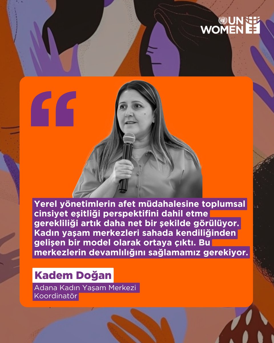 unwomenturkiye's tweet photo. 6 Şubat depremlerinin üzerinden iki yıl geçti. Kadınlar sadece yardımların faydalanıcısı değil, toparlanma sürecinin öncüleri! 
🗨️"Kadın ve kız çocuklarının özgün ihtiyaçlarının karşılanması için yapılan çalışmalara daha çok kaynak ayrılması şart." https://t.co/o3DDJTi2CT