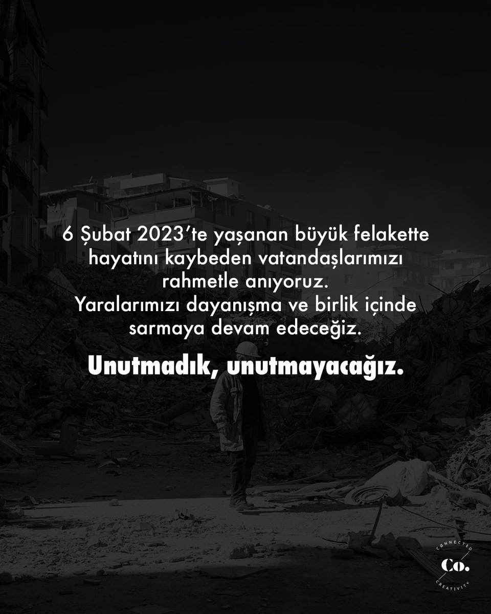 Asrın felaketinin yıl dönümünde hayatını kaybeden tüm canlarımızı saygı ve rahmetle anıyoruz.