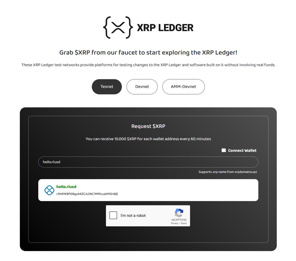 xrpname.xrp (@xrpdomain) on Twitter photo ๐ Goodbye long r-addresses!
.rlusd is now integrated with #Web3 Faucet Tools by <a href="/chains_tools/">Chains.tools ๐ ๏ธ All-in-one crypto toolbox</a>, making transactions easier than ever.
Simplify your #XRPL experience today!
๐ Try it now: chains.tools/xrp-faucet
#XRPL #XRPCommunity #XRP #RLUSD ๐ Goodbye long r-addresses!
.rlusd is now integrated with #Web3 Faucet Tools by <a href="/chains_tools/">Chains.tools ๐ ๏ธ All-in-one crypto toolbox</a>, making transactions easier than ever.
Simplify your #XRPL experience today!
๐ Try it now: chains.tools/xrp-faucet
#XRPL #XRPCommunity #XRP #RLUSD