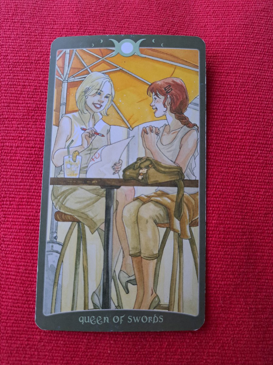 Laurajk32's tweet image. Today's card is Queen of Swords 

If you have to make a decision that will affect someone else, be mindful of their needs and preferences. 

#decision #mindful #consideration 

#tarot #tarotmessage #LauraJK32