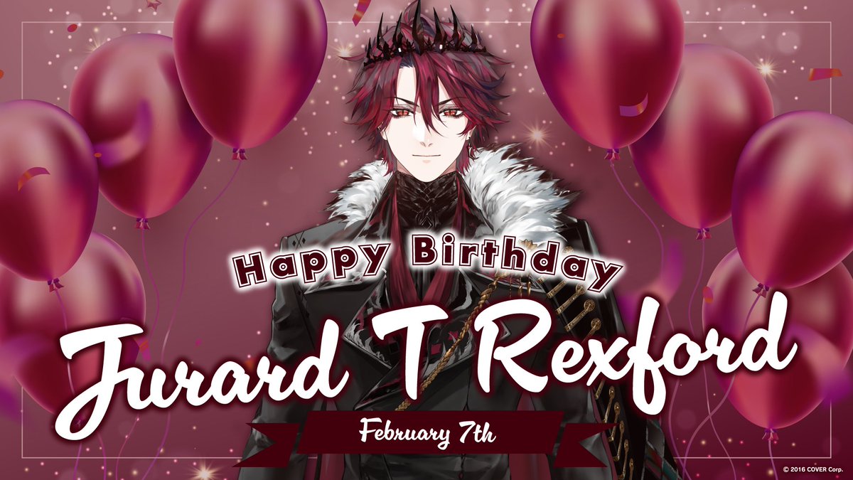 hololive_En's tweet photo. Happy Birthday to the pointy-toothed prince and leader of HOLOSTARS English -ARMIS-, @jurardtrexford! 🦖🎂

Wishing him a very special birthday✨

#BirthdayRex2025 https://t.co/3Nm9KtZo96