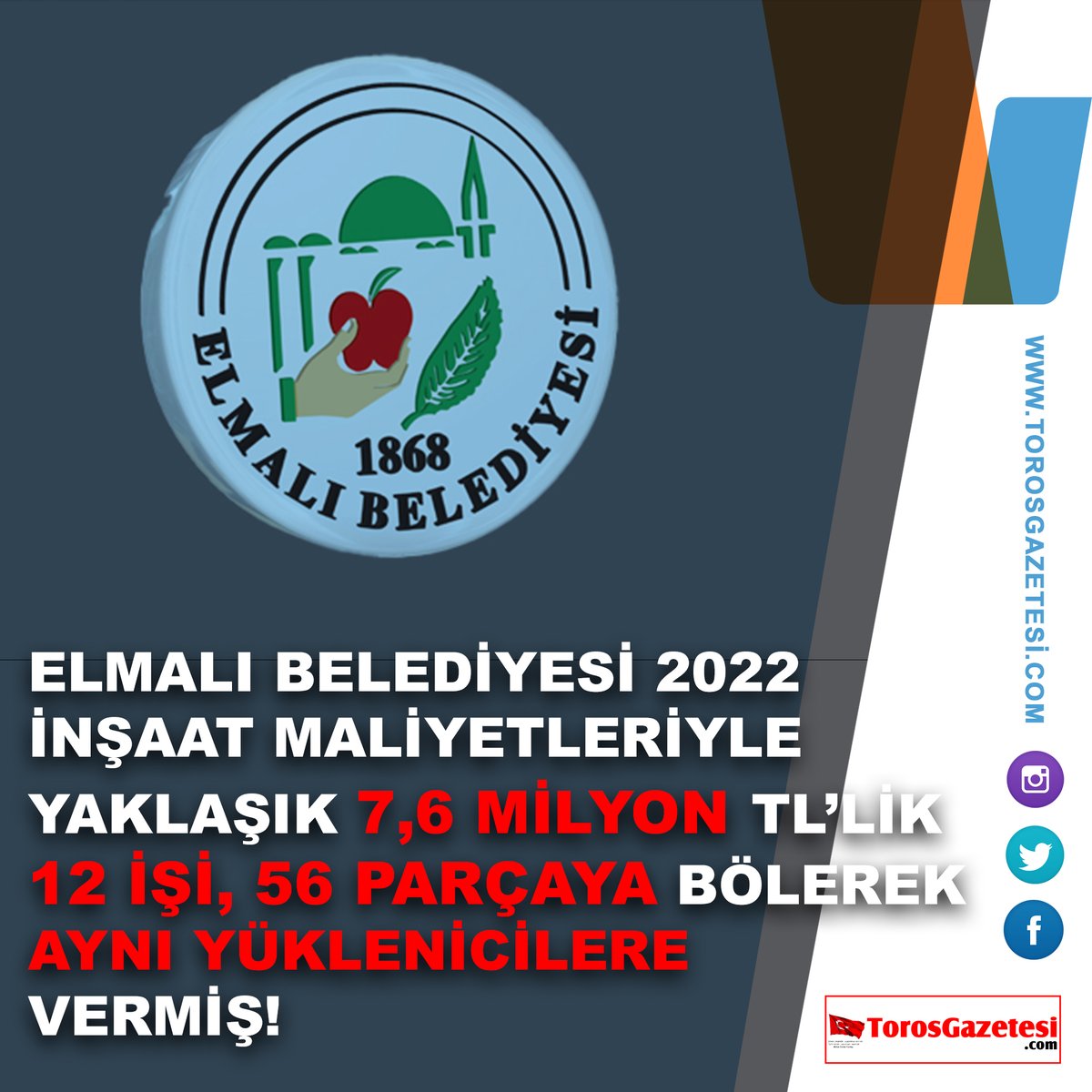 Elmalı Belediyesi 2022 İnşaat Maliyetleriyle Yaklaşık 7,6 Milyon TL'lik 12 İşi, 56 Parçaya Bölerek Aynı Yüklenicilere Vermiş !

#elmali #antalya #antalyahaberi #antalyahaberleri #elmalihaberi #elmalihaberleri #elmalibelediyesi #sayistay #sayistayraporu
