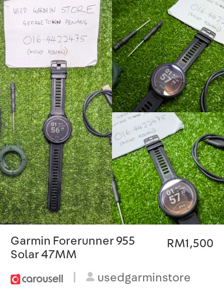_azm4n_'s tweet photo. Garmin Forerunner 955 Solar 47MM [RM1500 NEGOTIABLE wasap my/60164422475/fr955solar
#Carousell: https://t.co/vczmL426Aw https://t.co/xYfD5Wbruj