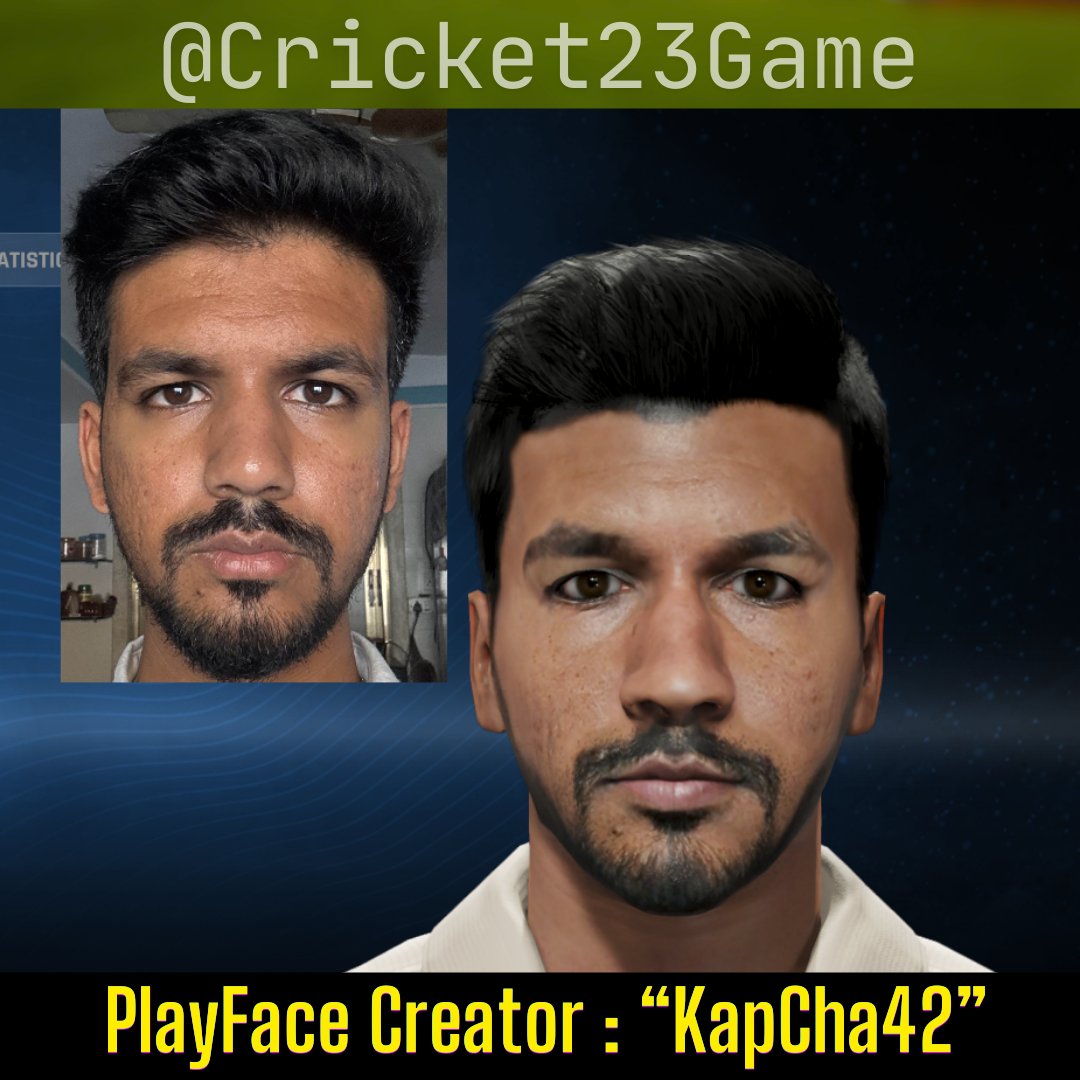 Cricket23game's tweet photo. #Cricket24 #PlayFace #Patch 

🚨 Created a Custom #Playface of 
@Alankar028  "Alankar Koli"  for his

- Career Mode in Cricket 24🏏Game 🎮 from @BigAntStudios
 
👍Wishing him all the best for his Virtual 🏏Career Journey.

▶PlayFace Creator : "KapCha42"

👉Want yours to be created ❓
-----
Hit ---- >❤
-----
✅Follow & Join for Quick Updates
📍Discord : https://t.co/LHJb3vdgKC
& 
X (Twitter) Cricket24 PlayFace Community :
https://t.co/JfYJ7W3tLr