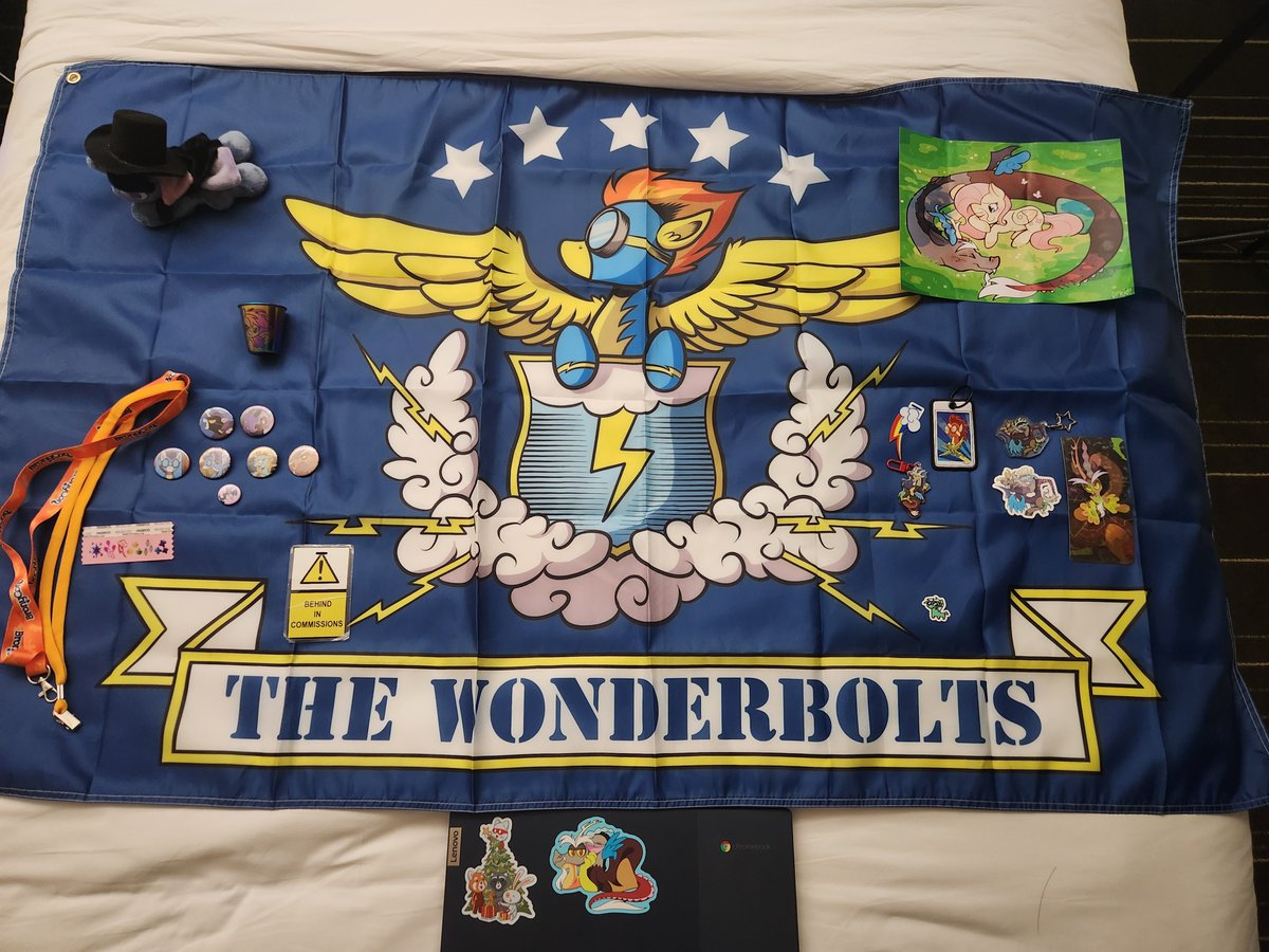 Merch haul at #HarmonyCon2025
I really like Discord a lot ok
ft. stuff by My Little Ties, Hibiscus Stitch, Dawnfire, Shibabitz, Heavenly Blue, Choco Pony, and 1st Awesome Platoon
See y'all at Babs