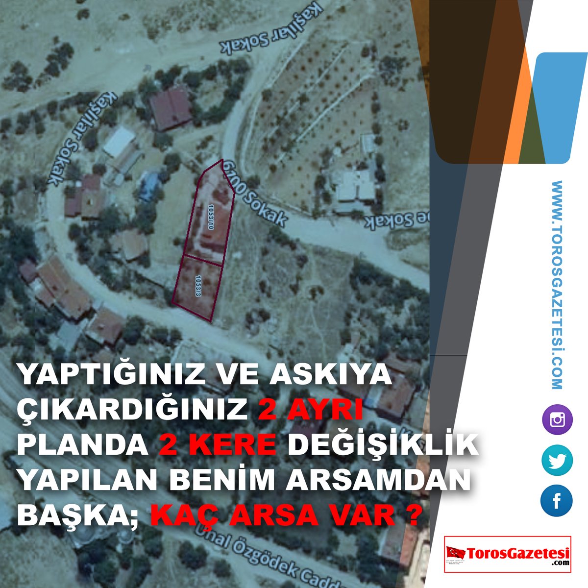 Yaptığınız ve askıya çıkardığınız 2 ayrı planda 2 kere değişiklik yapılan benim arsamdan başka; kaç arsa var ?

#elmali #elmalibelediyesi #elmalihaber #elmalihaberi #antalya #antalyahaberi #antalyahaberleri