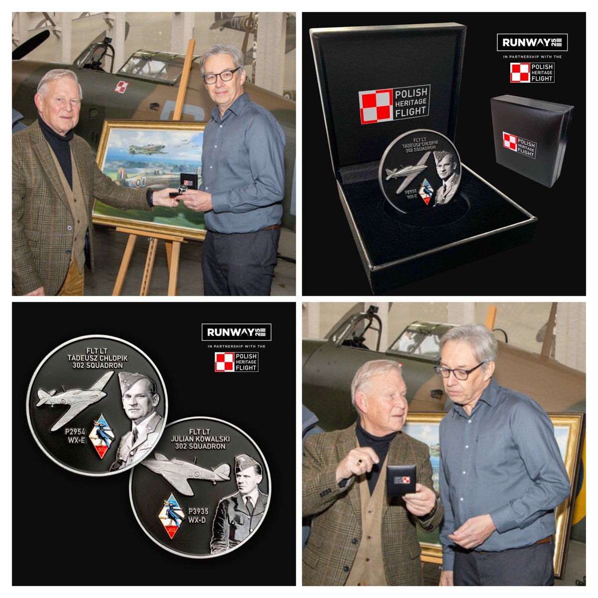 Visiting us on Saturday 8th February <a href="/IWMDuxford/">IWM Duxford</a> ?

Here Julian Kowalski presents Mark Postlethwaite with the  302 Squadron Coin by <a href="/runway25shop/">Runway25</a> 

Find us in the Airspace Building. Pilots Clive Denney &amp; Dave Harvey along with Julian Kowalski will be there on the day too.