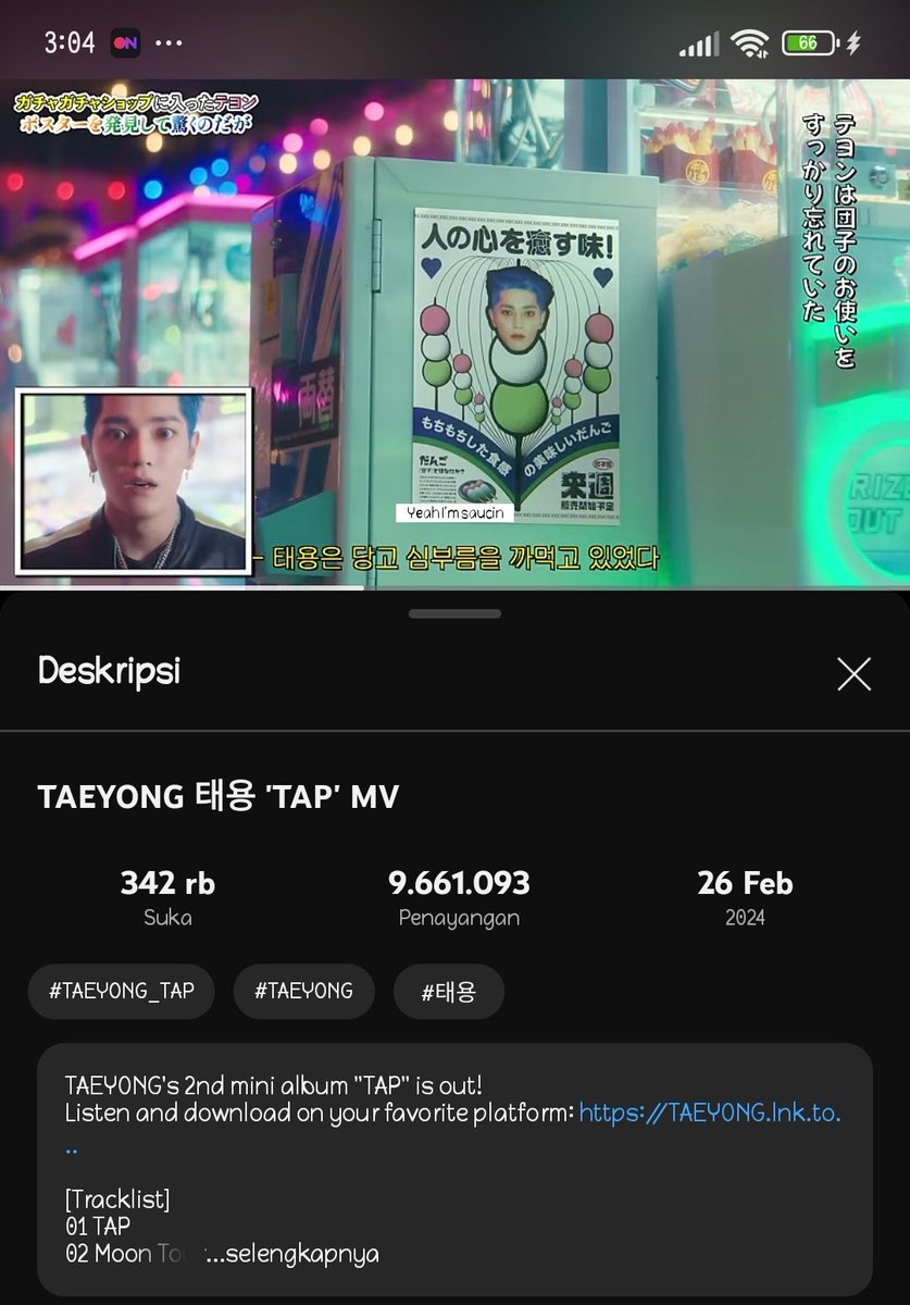 TOLO5221's tweet photo. 🍡Tap stream to 10M before Feb 26 🍡

Tags : @devskty @MaySimTyong @RosetyK @tychi07011215 @yomicil

let's not break the chain &amp; tag your 5 other moots 🙏 
▶https://t.co/EluTloNXNO

#태용 #テヨン #TAEYONG_TAP https://t.co/7CaAHDhVCA