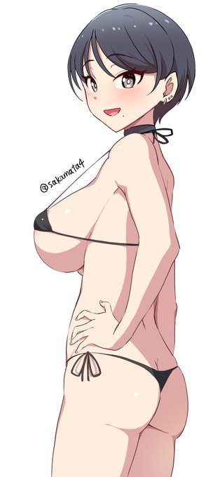 練習で描いたボーイッシュ巨乳ガールです 