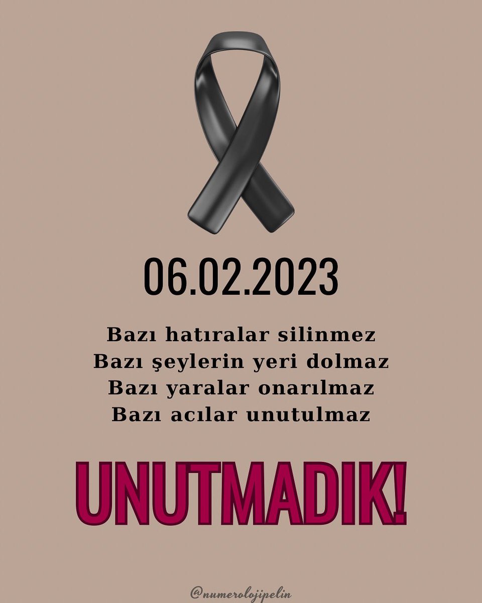 Gece yarın için hazırlıklarını yaptın. Belki sevdiğin insana bir şey söylecektin neyse yarın söylerim diyip yattın…

Bugün sadece yakınlarını kaybedenlerin değil tüm Türkiyenin içi kan ağlıyor.. Kayıplarımızı rahmetle anıyoruz.. #6subat2023 #deprem #DepremiUnutmaUnutturma