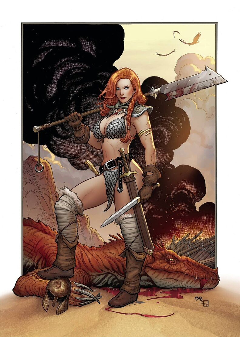 westwindcomics's tweet photo. Red Sonja Thursday # 146:
Piece by Frank Cho #RedSonja You can find more by him on his official website here: https://t.co/tpsrVkZkoU https://t.co/KTW0jwOVsP