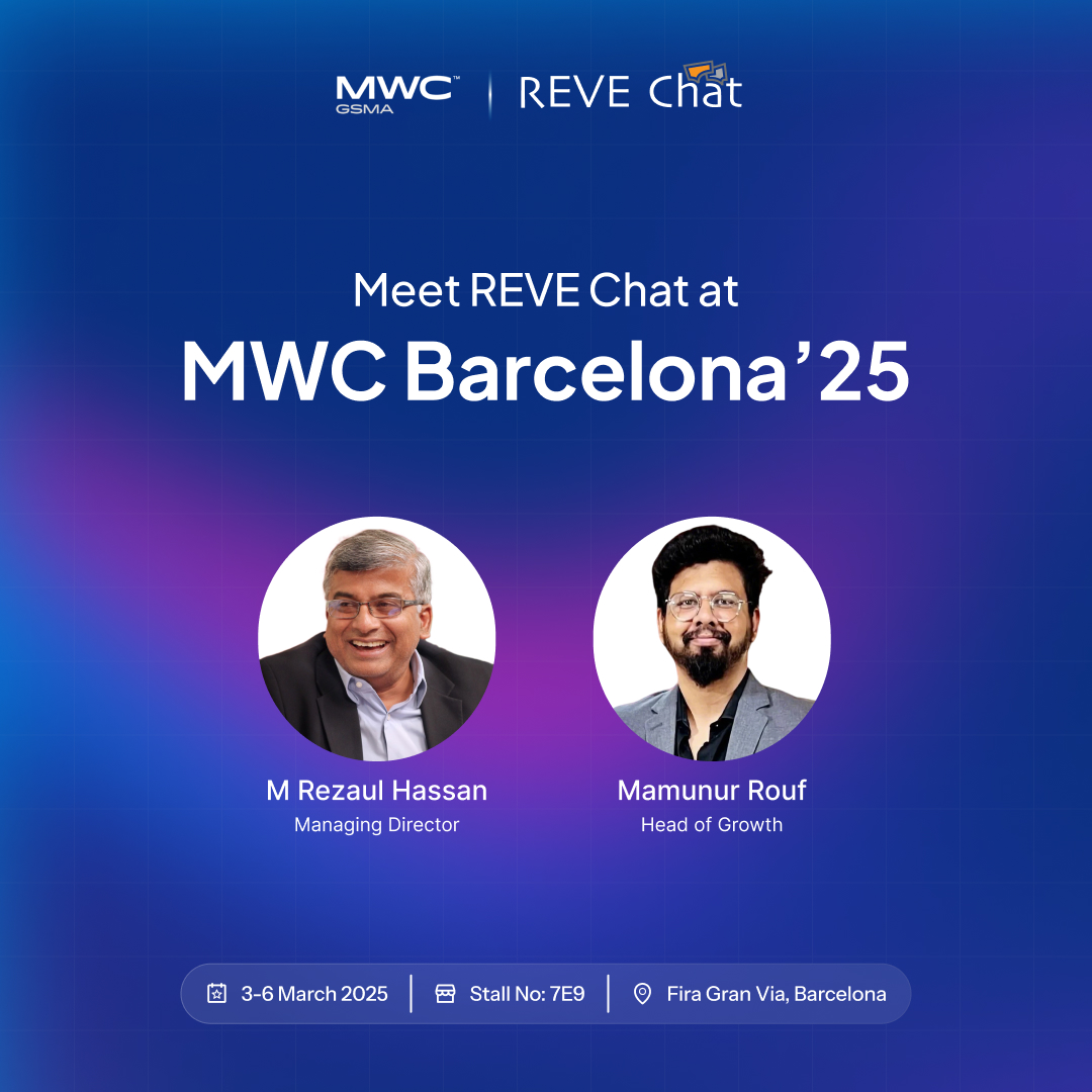 REVEChat's tweet photo. Discover. Innovate. Transform
Visit us at stall 7E9, meet our experts, and experience cutting-edge technology in action. For a personalized demo, consultation, and more email us at contact@revechat.com.
Let’s shape the future together!
#MWCBarcelona #FutureOfChat #REVEChat https://t.co/bmHLJAHJ6F