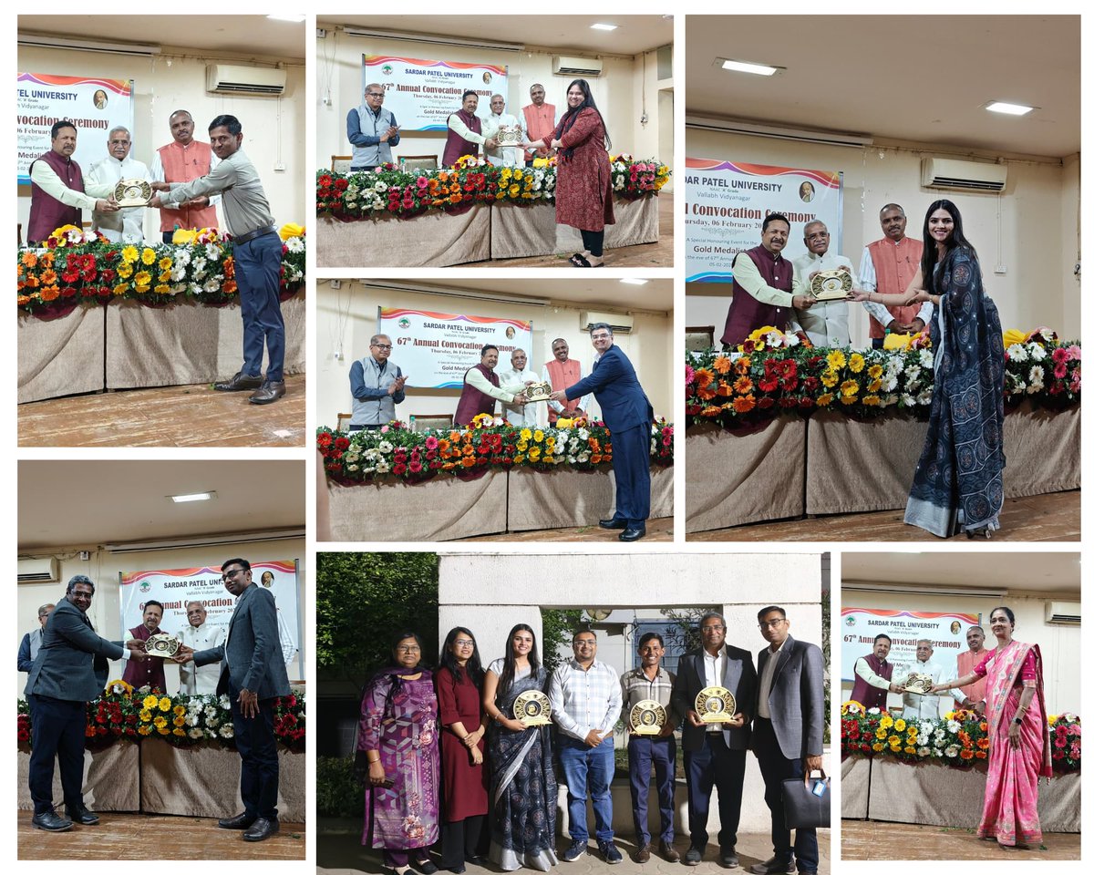 spsecgujarat's tweet photo. ✨ Honoring Innovation at SPU’s 67th Convocation! 🏆 The Sardar Patel Innovation Award 2025 celebrates game-changing innovators! 🚀 #SPU #SPSEC https://t.co/gCcVh4SFr9