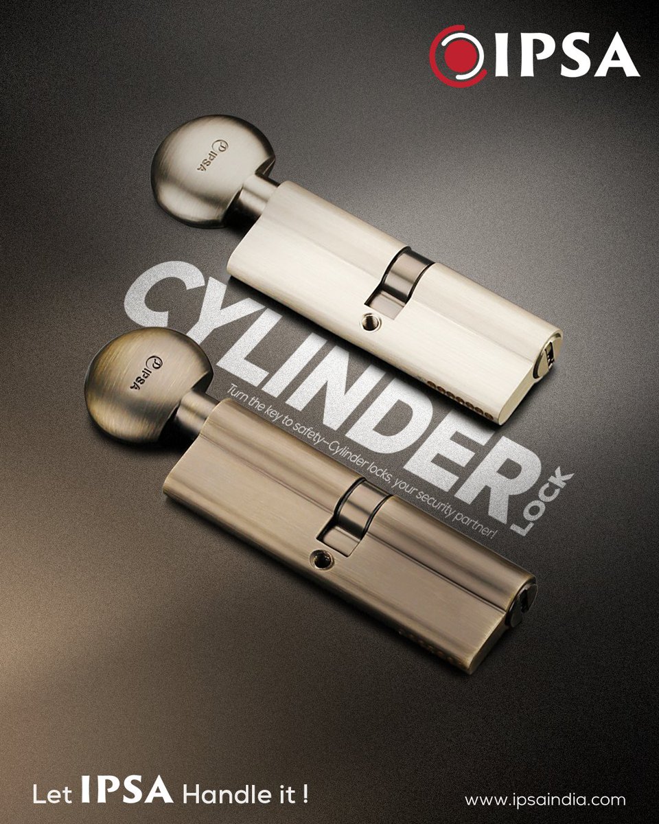 ipsalocks's tweet image. 🔒 Turn the Key to Safety! IPSA Cylinder Locks offer unmatched security with strength, style, and reliability. Protect your home and office effortlessly! 🚪✨
🔗 Explore more: ipsaindia.com
#IPSA #SecureWithIPSA #HomeSecurity #ipsagroup