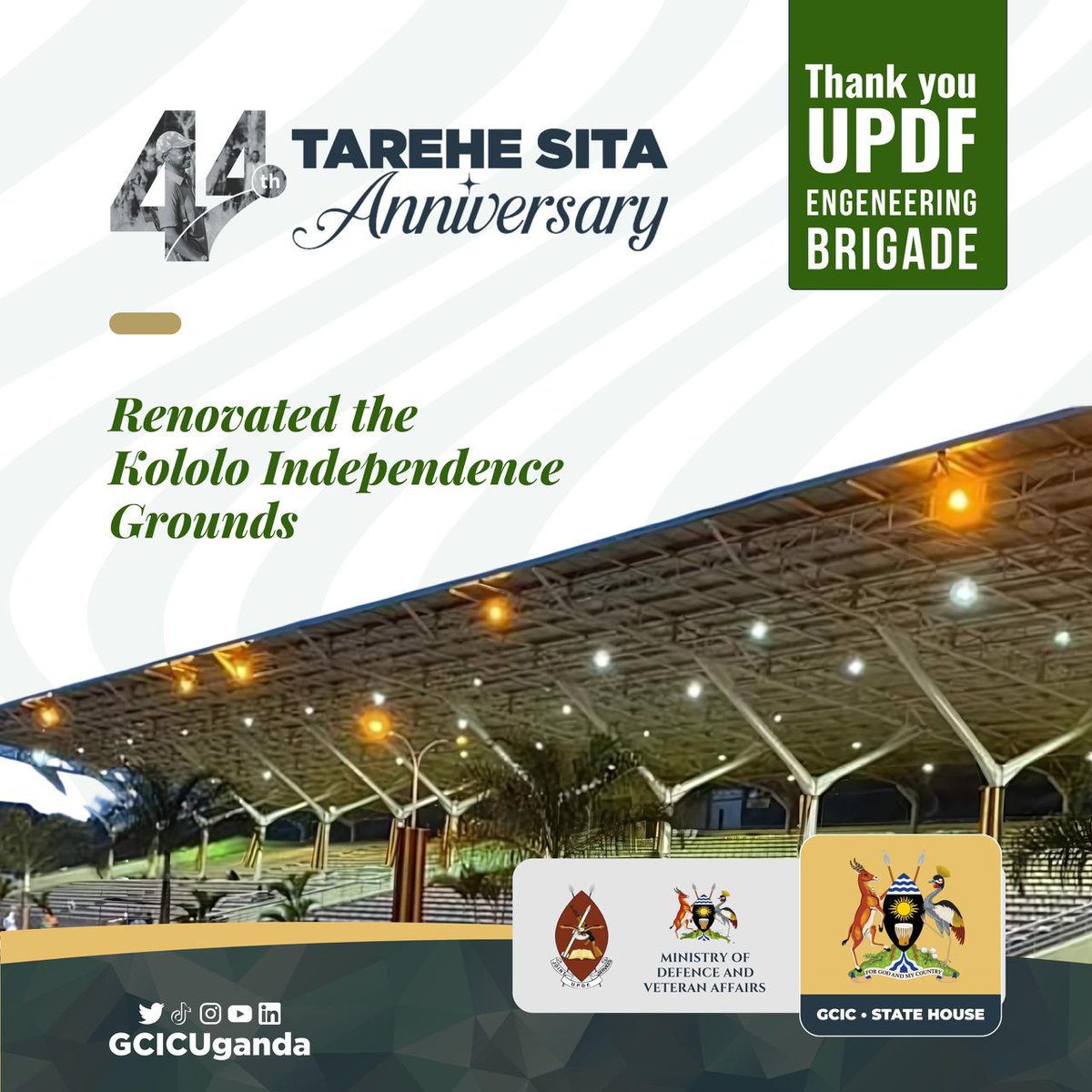 Magezi Kiriinjju (@magezikiriinjju) on Twitter photo Construction of public works that would have gone through endless bureaucratic processes and wasteful expenditures are now a click away from being done by <a href="/MODVA_UPDF/">Uganda Peoples' Defence Forces</a> Engineering Brigade.
Happy #TareheSitaAt44
<a href="/DeoAkiiki/">Col Deo Akiiki</a> <a href="/kakurungu/">Ronald Kakurungu</a> <a href="/cdfupdf/">Office of The UPDF Chief of Defence Forces</a> Construction of public works that would have gone through endless bureaucratic processes and wasteful expenditures are now a click away from being done by <a href="/MODVA_UPDF/">Uganda Peoples' Defence Forces</a> Engineering Brigade.
Happy #TareheSitaAt44
<a href="/DeoAkiiki/">Col Deo Akiiki</a> <a href="/kakurungu/">Ronald Kakurungu</a> <a href="/cdfupdf/">Office of The UPDF Chief of Defence Forces</a>